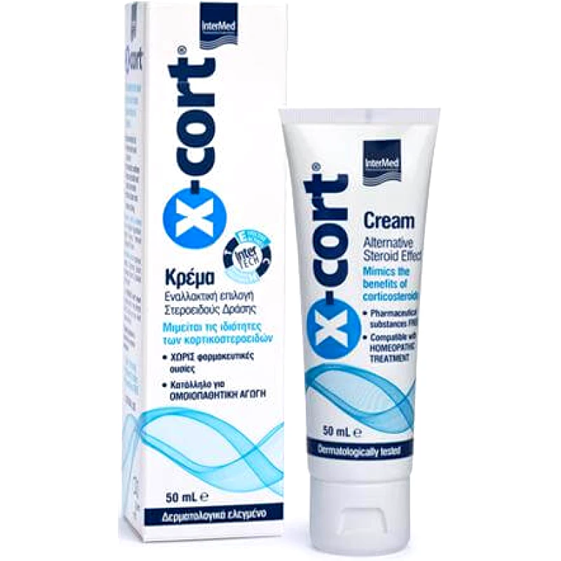 InterMed Intermed Χ-Cort Cream Εναλλακτική Επιλογή Στεροειδούς Δράσης που Μιμείται τις Ιδιότητες των Κορτικοειδών 50ml