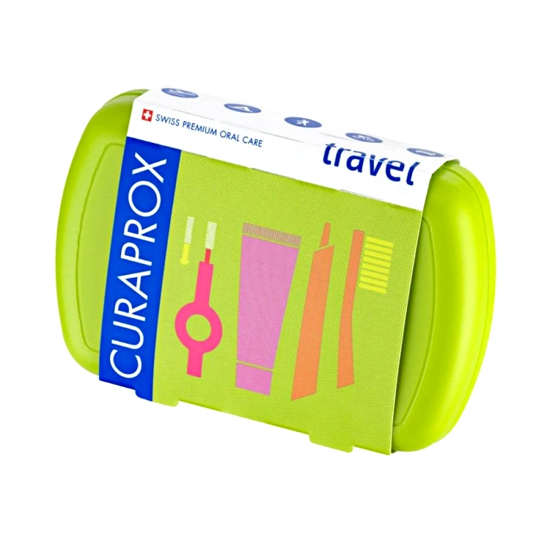 Curaprox Curaprox Travel Set Green Σετ Ταξιδίου Στοματικής Φροντίδας σε Πράσινο Χρώμα 1 Τεμάχιο
