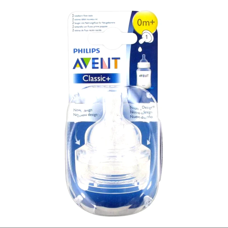 Philips Avent Avent Classic+ Θηλή Σιλικόνης με 1 Οπής 0+ Μηνών 2τμχ SCF631/27