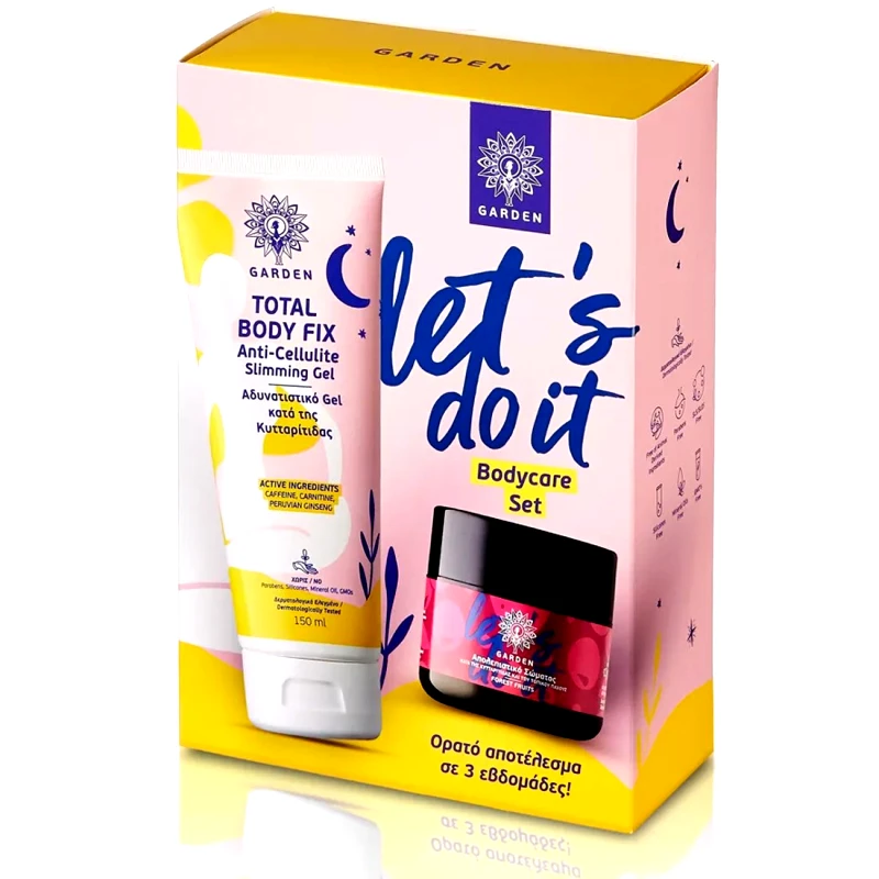 Garden Garden Πακέτο Προσφοράς Let's do it Bodycare Set Total Body Fix Anti-Cellulite Slimming Gel 150ml & Δώρο Body Scrub Forest Fruits Anti Cellulite 50ml