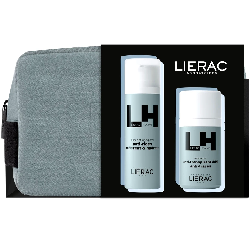 Lierac Lierac Promo Homme Anti-Rides Raffermit & Hydrate 50ml & Anti-Transpirant 48H Anti-Traces Deodorant 50ml & Δώρο Νεσεσέρ 1 Τεμάχιο