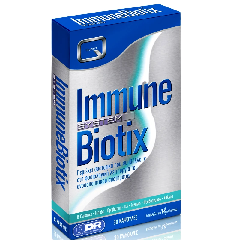 Quest Quest Immune Biotix With Beta Glucans Garlic Probiotics D Zinc Selenium Copper 30caps