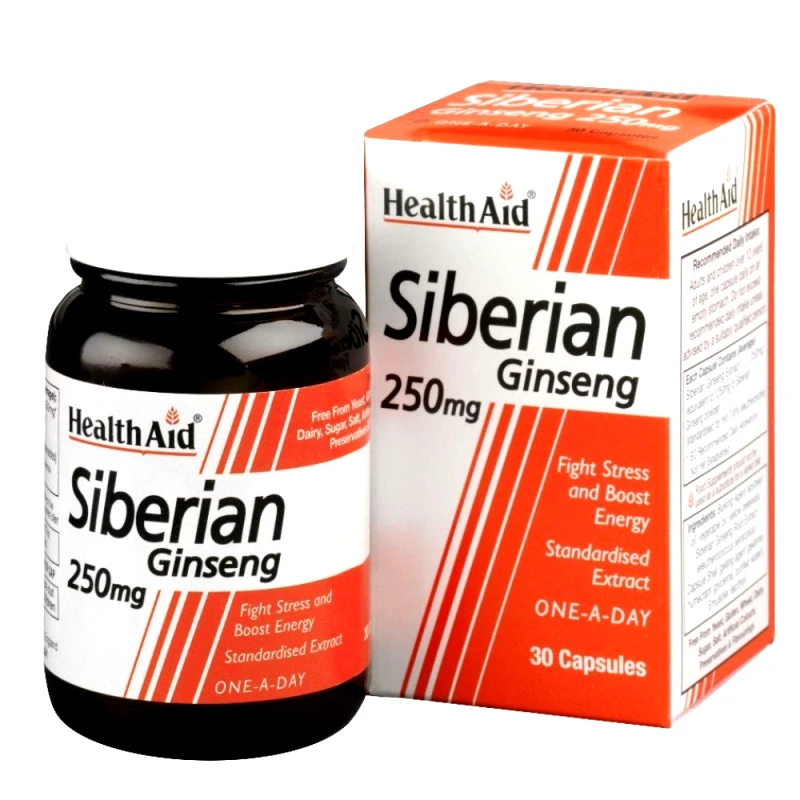 Health Aid Health Aid Siberian Ginseng 250mg Τζίνσενγκ Φυσικό Ελιξήριο με Τονωτικές Ιδιότητες 30caps