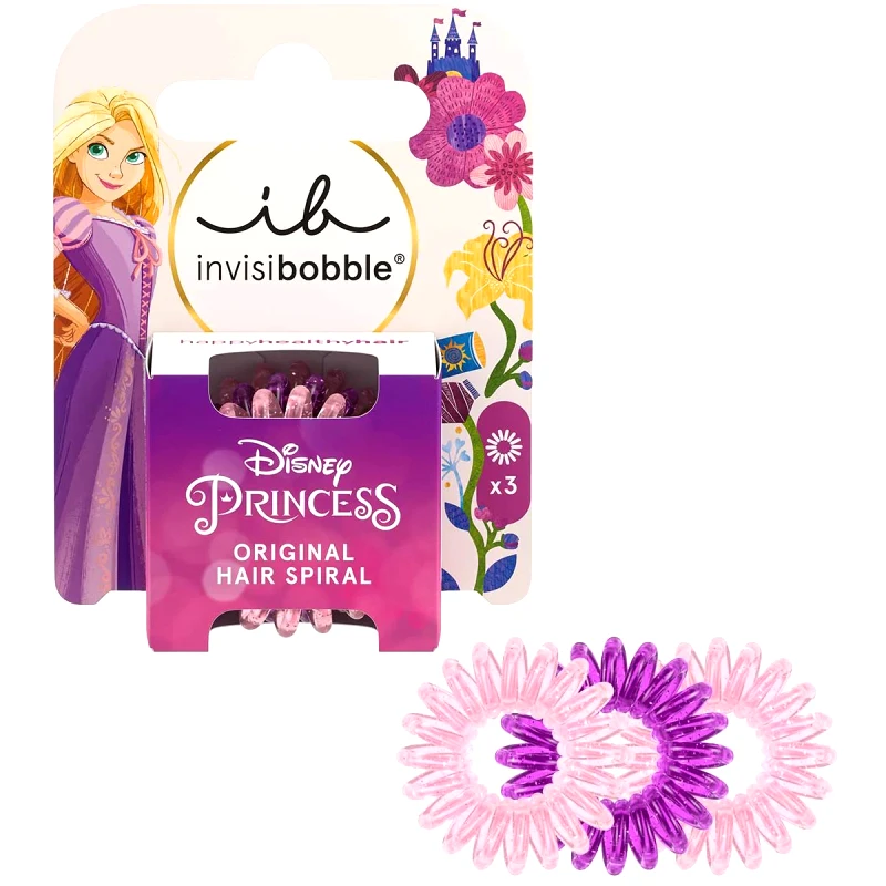 Invisibobble Invisibobble Disney Rapunzel Original Hair Spiral Λαστιχάκι Μαλλιών Εμπνευσμένο από Πριγκίπισσες της Disney 3 Τεμάχια
