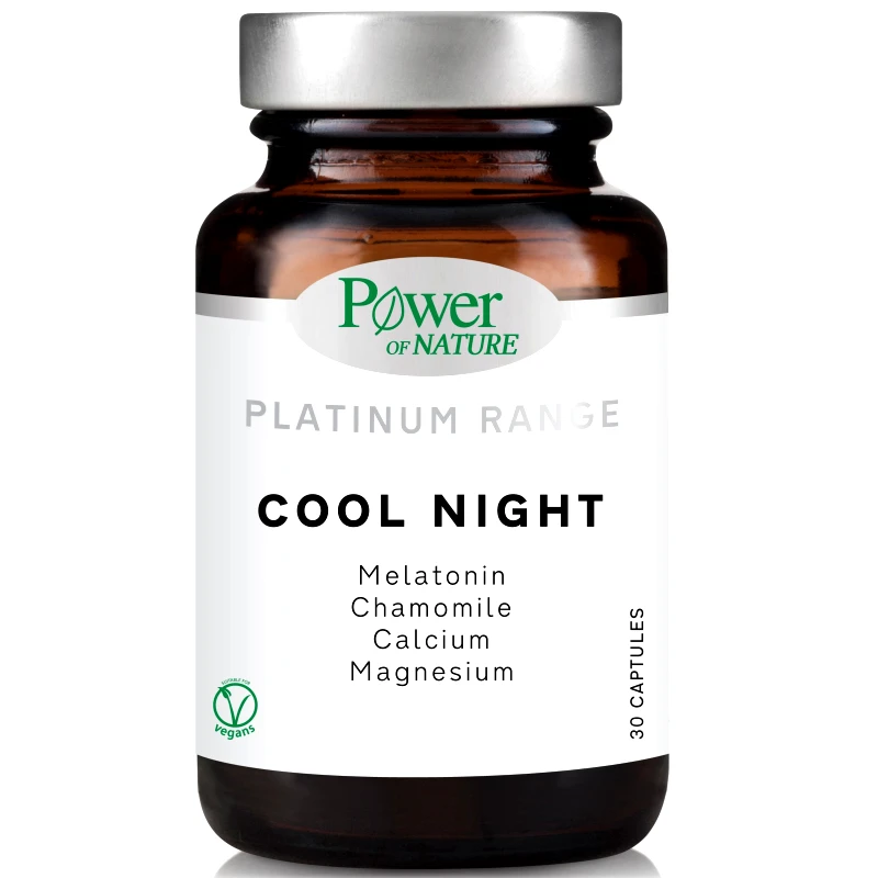 Power Health Power Health Platinum Cool Night Συμπλήρωμα Διατροφής με Μελατονίνη, Φυσική Φόρμουλα Κατά της Αϋπνίας 30caps