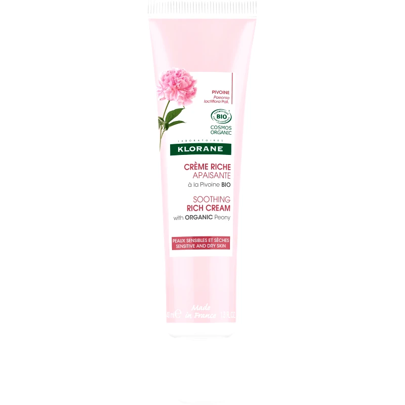 Klorane Klorane Peony Soothing Rich Face Cream Καταπραϋντική Πλούσια Κρέμα Προσώπου με Βιολογική Παιώνια για Ευαίσθητες & Ξηρές Επιδερμίδες 40ml