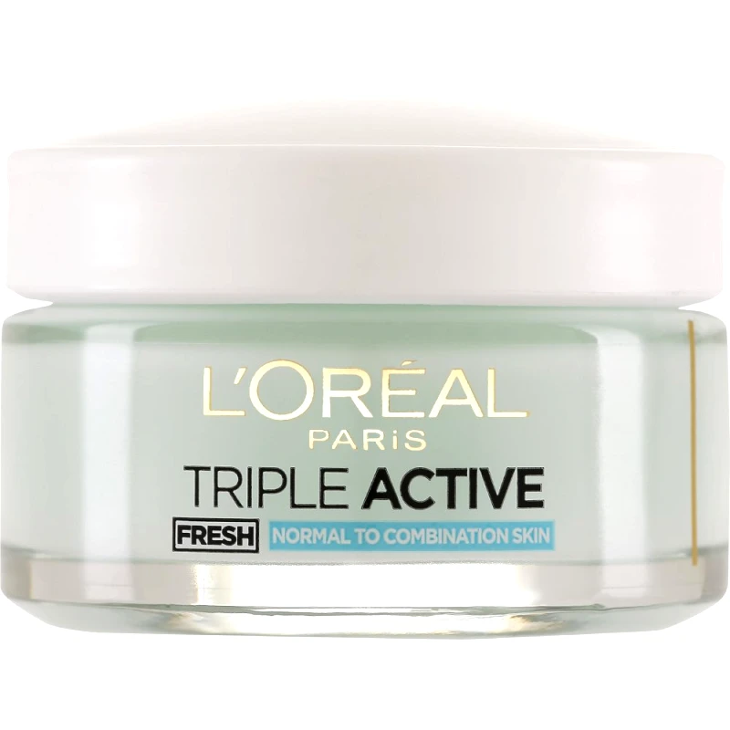Loreal Paris L'Oreal Paris Triple Active Day Cream Ενυδατική Κρέμα Προσώπου Ημέρας Τριπλής Δράσης για Κανονικές - Μικτές Επιδερμίδες 50ml