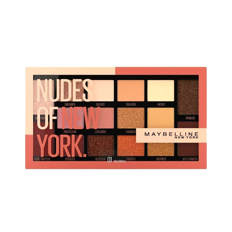 MAYBELLINE Maybelline Nudes of New York Eye Palette, Παλέτα με Σκιές Ματιών σε Nude Αποχρώσεις 18g