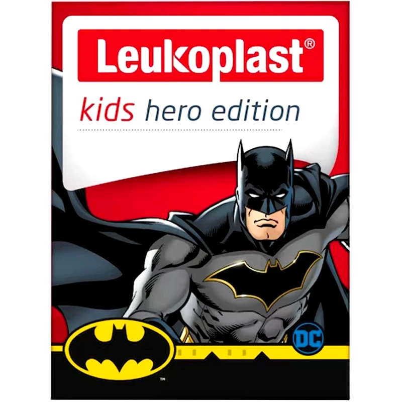 Leukoplast Leukoplast Kids Hero Edition Batman Strips Παιδικά Αυτοκόλλητα Επιθέματα για Μικροτραυματισμούς με τον Batman 2 Μεγέθη, 12 Τεμάχια