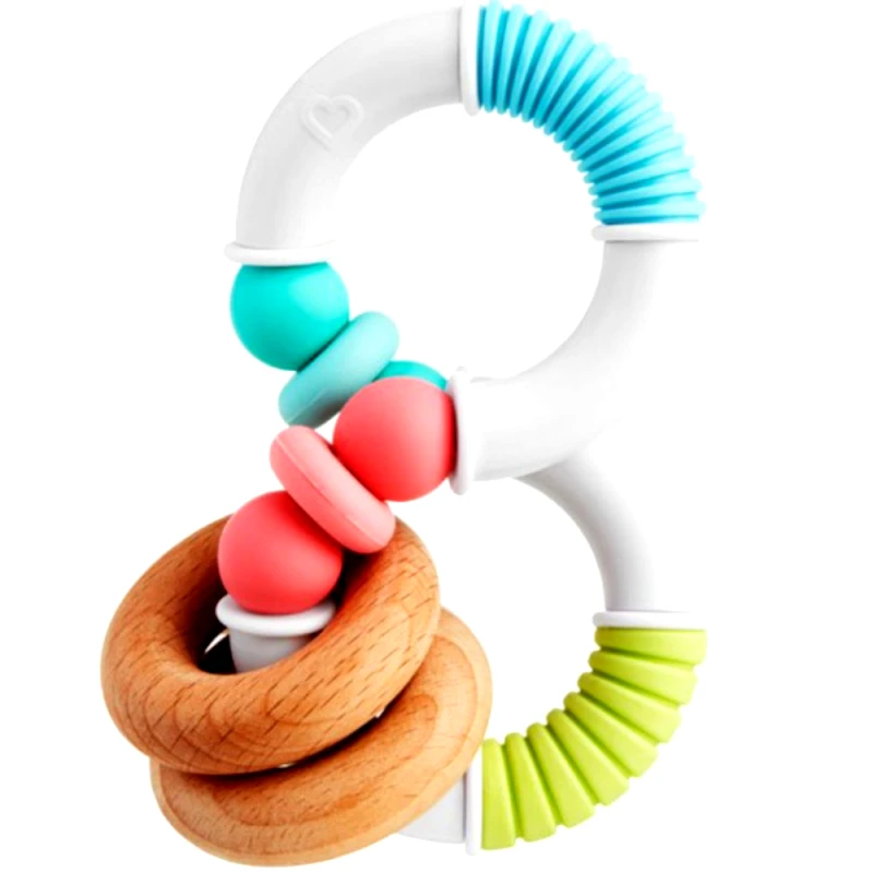Munchkin Munchkin Sili Twisty 3m+ Bendable Wooden Teether Εκπαιδευτικό Μασητικό Οδοντοφυΐας με Πολλαπλές Υφές Σχεδιασμένο για την Ανακούφιση Από τον Πόνο & τη Φαγούρα των Ούλων Κωδ 12557, 1 Τεμάχιο