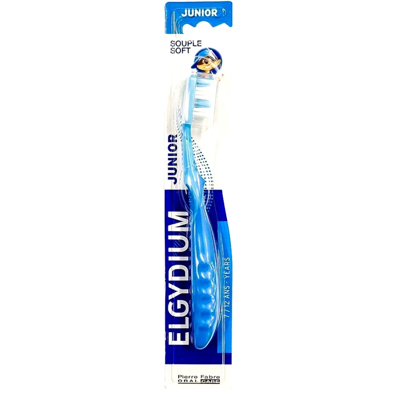 Pierre Fabre Oral Care Elgydium Junior Soft Toothbrush Μπλε Μαλακή Οδοντόβουρτσα για Παιδιά 7 Έως 12 Ετών 1 Τεμάχιο