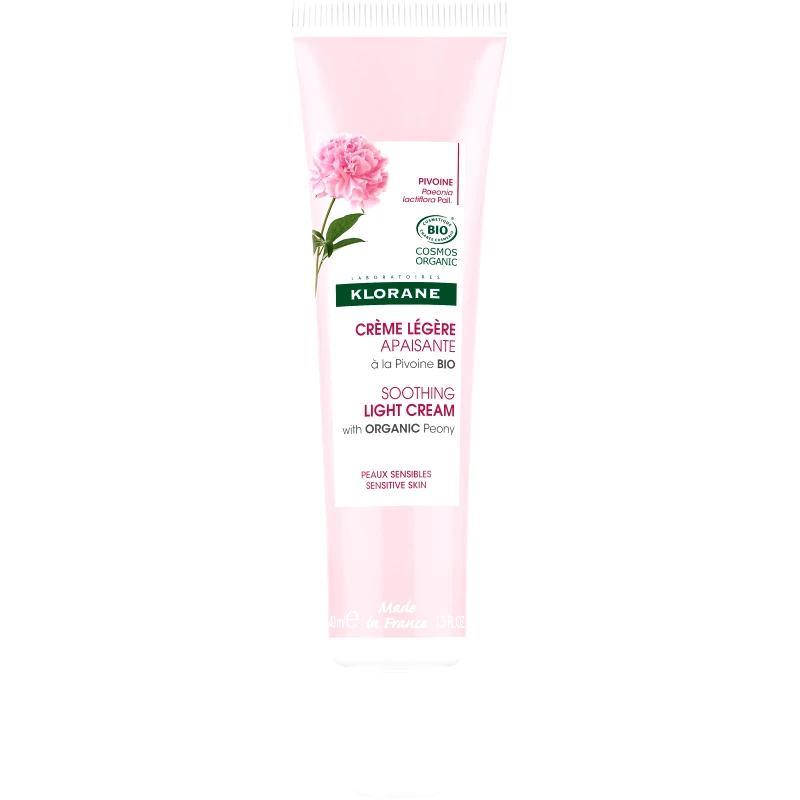 Klorane Klorane Peony Soothing Light Face Cream Καταπραϋντική Ανάλαφρη Κρέμα Προσώπου με Βιολογική Παιώνια για Ευαίσθητες Επιδερμίδες 40ml