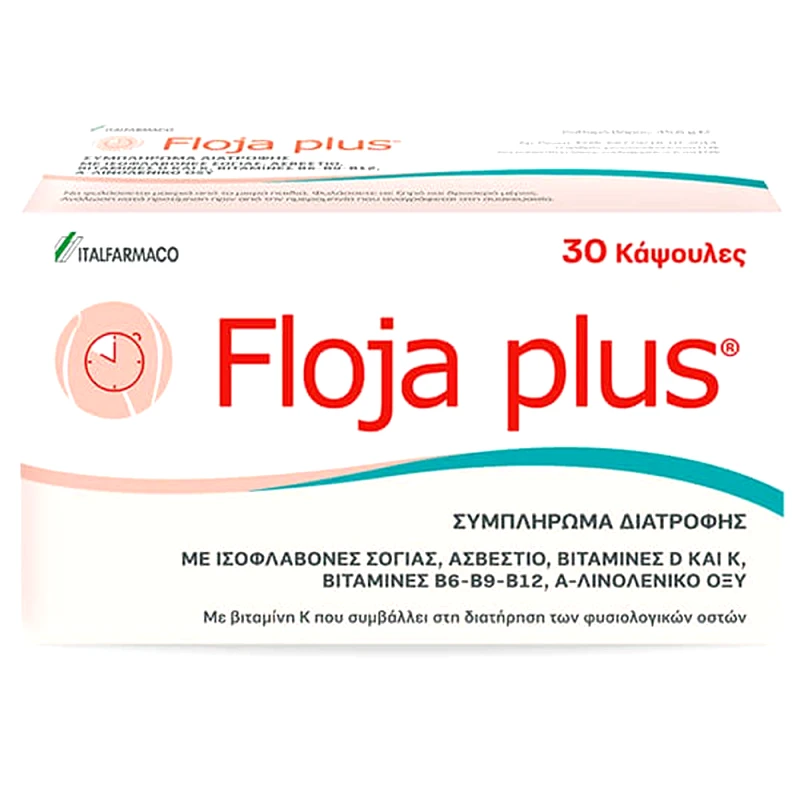 Bulk Floja Plus Συμπλήρωμα Διατροφής για Γυναίκες στην Εμμηνόπαυση 30caps