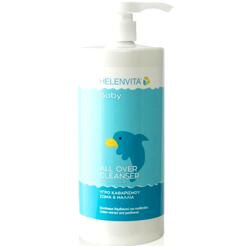 ΦΑΡΜΕΞ Helenvita Baby Υγρό Καθαρισμού για Σώμα & Μαλλιά με Αντλία 1L