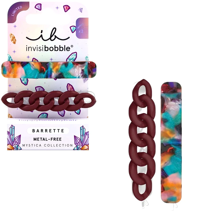 Invisibobble Invisibobble Barrette Metal Free Mystica Collection Πλαστικές Μπαρέτες Μαλλιών  2 Τεμάχια - The Rest is Mystery