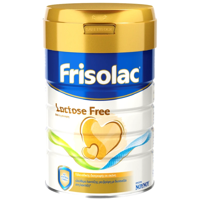 Nounou Nounou Frisolac Lactose Free Γάλα Ειδικής Διατροφής σε Σκόνη για Βρέφη Από τη Γέννησή τους με Δυσανεξία στη Λακτόζη 400gr