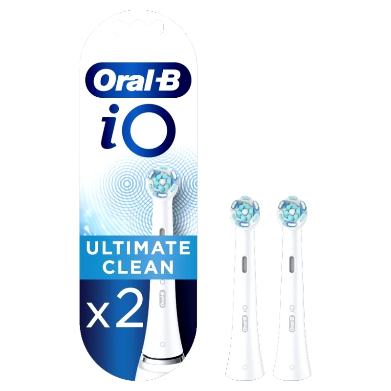 Oral-B Oral-B iO Ultimate Clean Brush Heads Ανταλλακτικές Κεφαλές Βουρτσίσματος για Επαγγελματικό Καθαρισμό 2 Τεμάχια