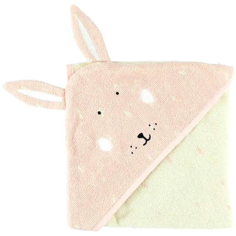 Trixie Trixie Hooded Towel Κωδ 77106 Mrs. Rabbit Βρεφική Πετσέτα Μπάνιου με Κουκούλα 100% Οργανικό Βαμβάκι 1 Τεμάχιο