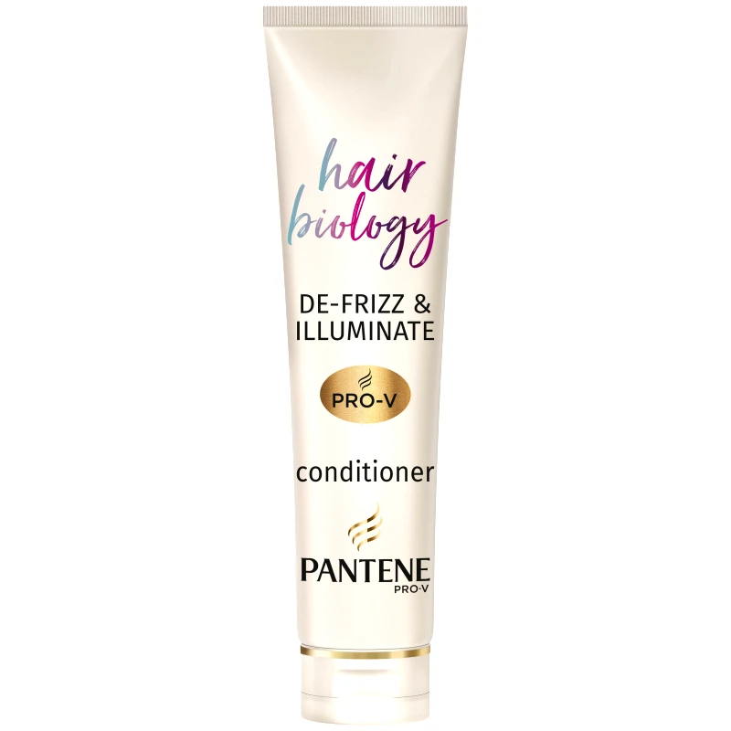Pantene Pantene Hair Biology De-frizz & Illuminate Conditioner Μαλακτική Κρέμα για Ξηρά ή Βαμμένα Μαλλιά που Φριζάρουν Εύκολα 160ml