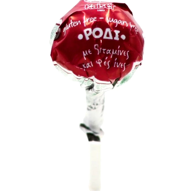 Kaiser Lollipop with Vitamins & Natural Fibers Γλειφιτζούρι με Βιταμίνες & Φυτικές Ίνες με Πλούσια Γεύση 1 Τεμάχιο - Ρόδι φωτογραφία