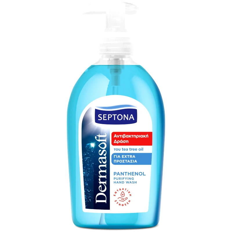 Septona Septona Dermasoft Purifying Hand Wash with Panthenol Υγρό Αντιβακτηριακό Σαπούνι Χεριών με Πανθενόλη 600ml