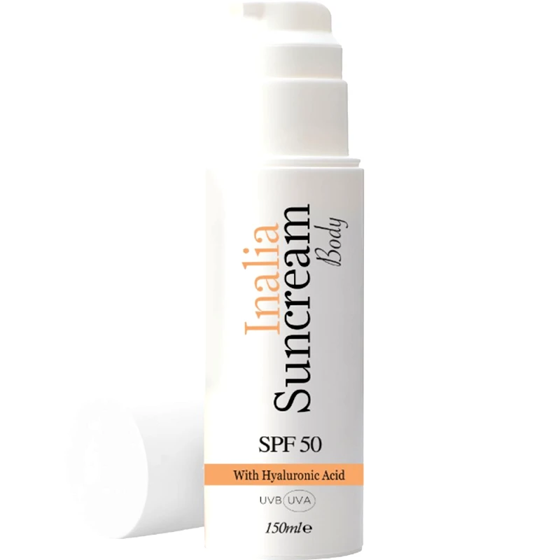 Inalia Inalia Suncream Body Spf50 Αντηλιακή Κρέμα Σώματος Υψηλής Προστασίας με Υαλουρονικό Οξύ, Εκχύλισμα από Σταφύλι & Βιταμίνη E 150ml