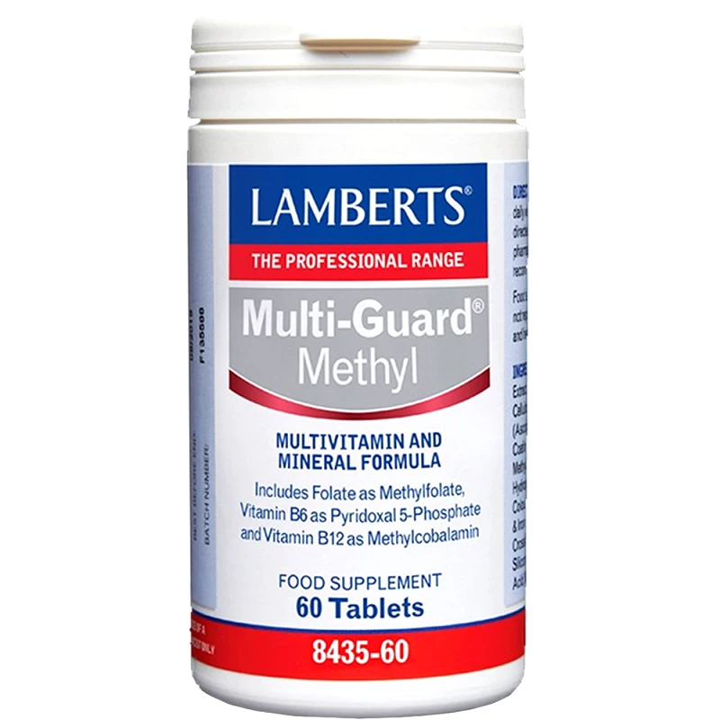 Lamberts Lamberts Multi-Guard Methyl Συμπλήρωμα Διατροφής Πολυβιταμινών, Μετάλλων & Ιχνοστοιχείων Εξειδικευμένης Φόρμουλας Κατάλληλη για Άτομα με Πρόβλημα Υπερομοκυστεϊναιμίας για Ενέργεια & Τόνωση Ψυχολογική & Σωματική 60tabs