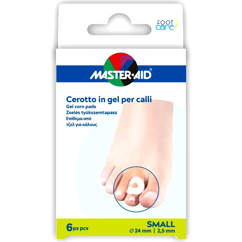 Master Aid Master Aid Gel Corn Pads Επίθεμα Gel για Κάλους 6 Τεμάχια - Small 24mm/2.5mm