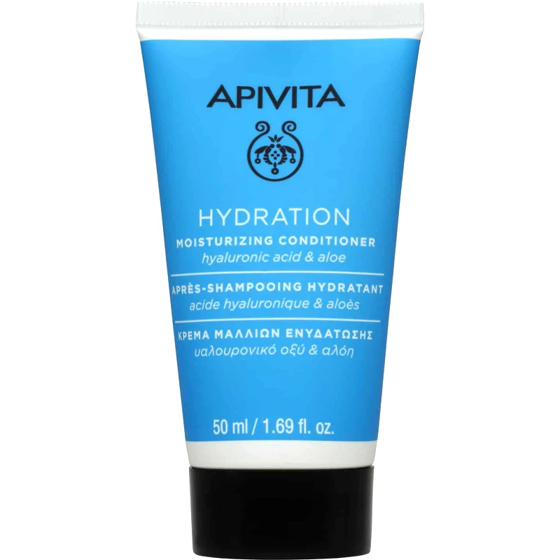 Apivita Apivita Hydration Moisturizing Conditioner Travel Size Κρέμα Μαλλιών Ενυδάτωσης με Υαλουρονικό Οξύ & Αλόη 50ml