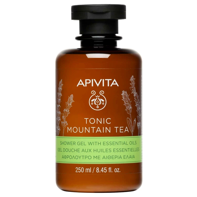 Apivita Apivita Tonic Mountain Tea Shower Gel with Essential Oils Τονωτικό Αφρόλουτρο με Τσάι Βουνού & Αιθέρια Έλαια 250ml