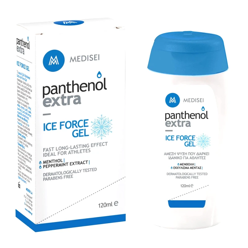 Medisei Medisei Panthenol Extra Ice Force Gel Κρυοθεραπείας για Άμεση Χαλάρωση των Μυών, Ιδανικό για Αθλητές 120ml