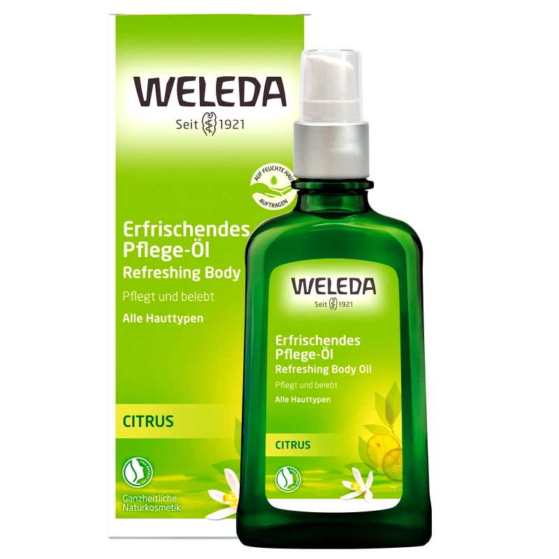 Weleda Weleda Citrus Refreshing Body Oil for All Skin Types Δροσερό Λάδι Σώματος με Κίτρο για Τόνωση & Ενυδάτωση του Δέρματος 100ml