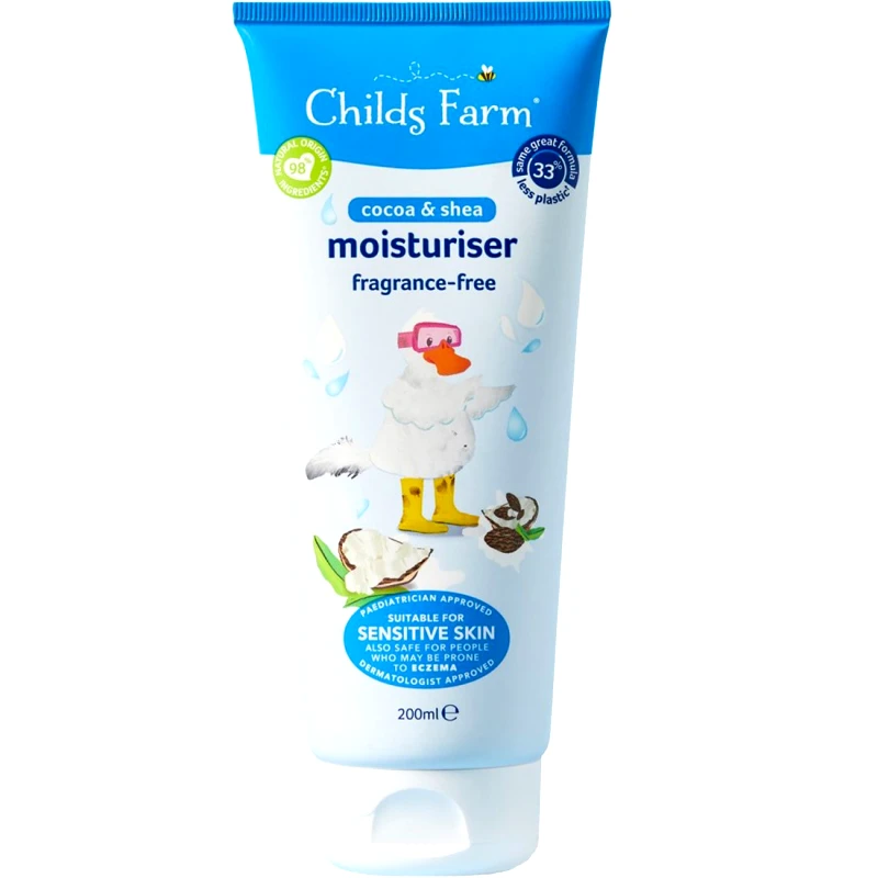 Childs Farm Childs Farm Moisturiser Fragrance-Free with Cocoa & Shea Κωδ CF281 Ενυδατική Κρέμα με Κακάο & Βούτυρο Καριτέ Χωρίς Άρωμα, Κατάλληλη για Βρέφη & Παιδιά, 200ml