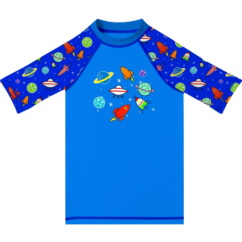 SlipStop SlipStop Spaceships UV Shirt Κωδ 82153 Παιδική Μπλούζα με Αντηλιακή Προστασία, 1 Τεμάχιο 4 to 5 Years (104-110cm)