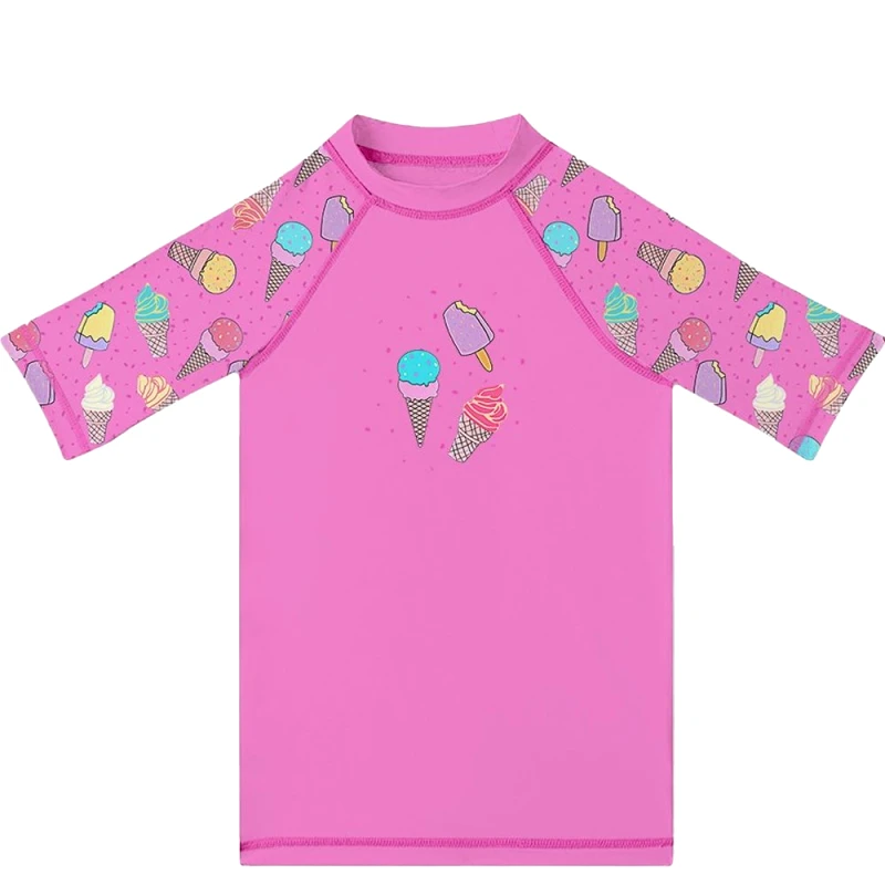 SlipStop SlipStop Ice Cream UV Shirt Κωδ 82125 Παιδική Μπλούζα με Αντηλιακή Προστασία, 1 Τεμάχιο - 10 to 11 Years (140-146cm)