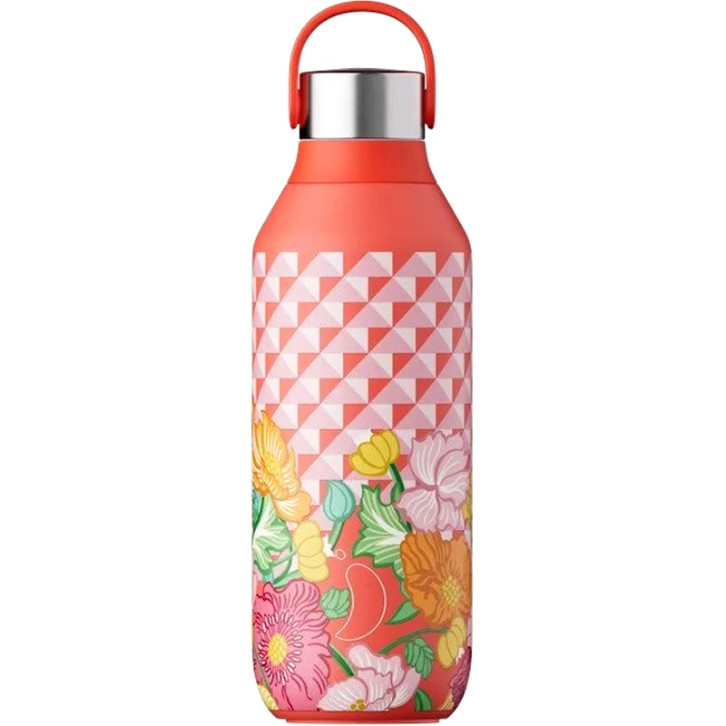Chilly's Chilly's Series 2 Liberty Bottle Ανοξείδωτο Μπουκάλι Θερμός με Σχέδιο 500ml, Κωδ 22630 - Poppy Trelis