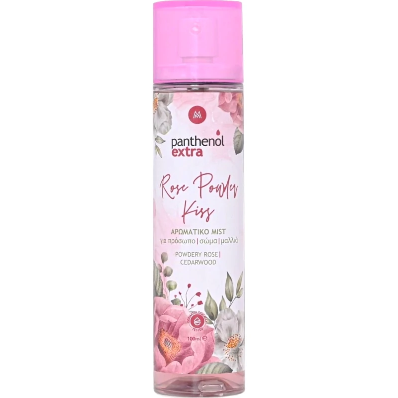 Medisei Medisei Panthenol Extra Mist Rose Powder Kiss for Face, Body & Hair Αρωματικό Mist για Πρόσωπο, Σώμα & Μαλλιά με Άρωμα Πούδρας 100ml