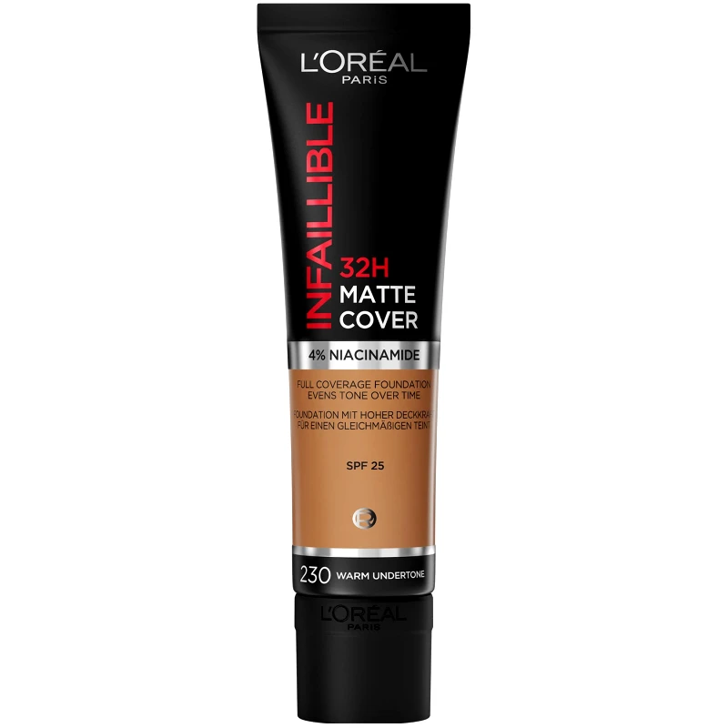 Loreal Paris L'oreal Paris Infaillible 32h Matte Cover Foundation Spf25 για Τέλεια Κάλυψη & Ματ Αποτέλεσμα Μακράς Διαρκείας με Δείκτη Αντηλιακής Προστασίας 30ml - 230 Warm Undertone