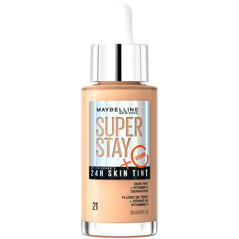 MAYBELLINE Maybelline Super Stay 24H Skin Tint with Vitamin C Liquid Foundation Υγρό Make Up με Βιταμίνη C για Ομοιόμορφη Κάλυψη έως & 24 Ώρες 30ml - 21