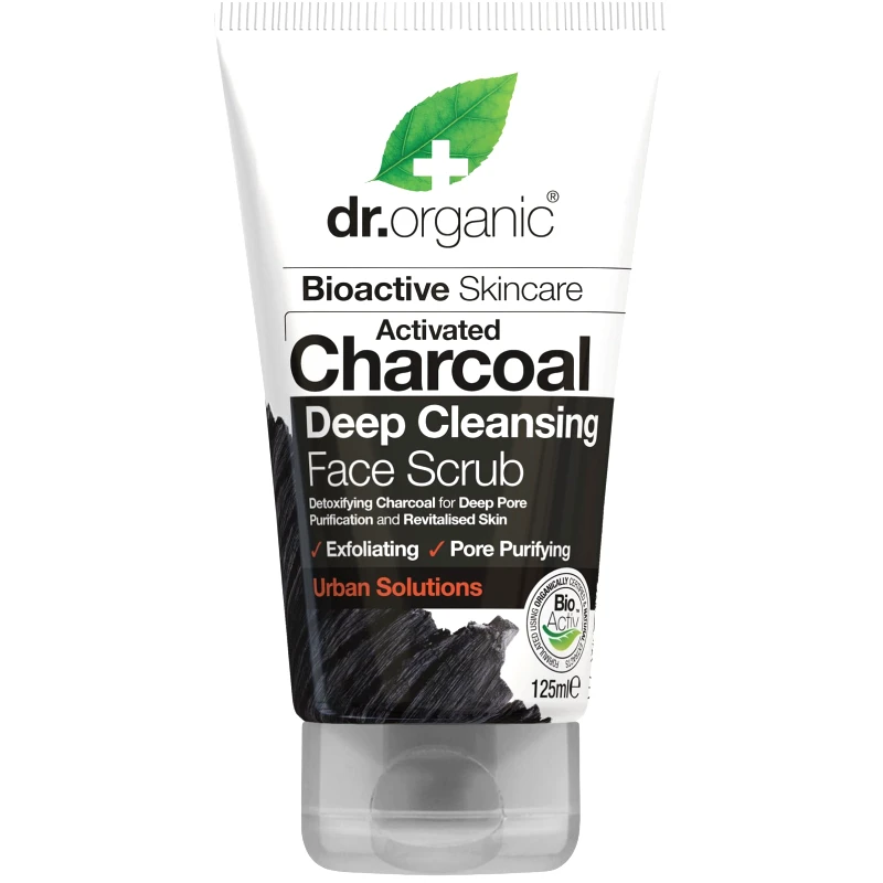 Dr Organic Dr Organic Charcoal Face Scrub Κρέμα Απολέπισης Προσώπου με Ενεργό Άνθρακα 125ml