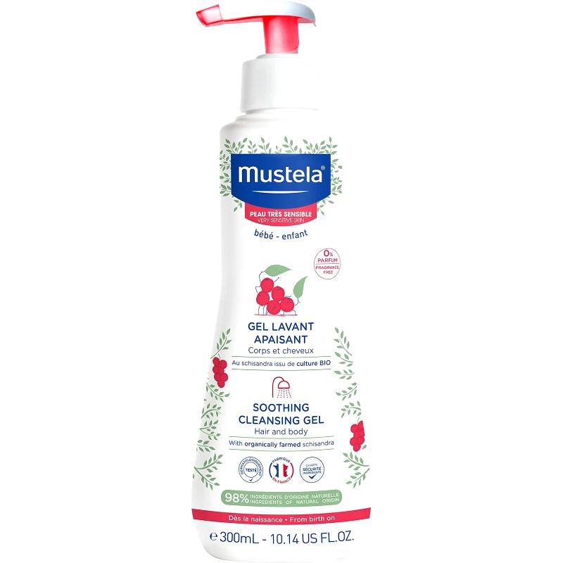 Mustela Mustela Soothing Cleansing Hair & Body Gel Βρεφικό Καταπραϋντικό Καθαριστικό Τζελ για Μαλλιά & Σώμα 300ml