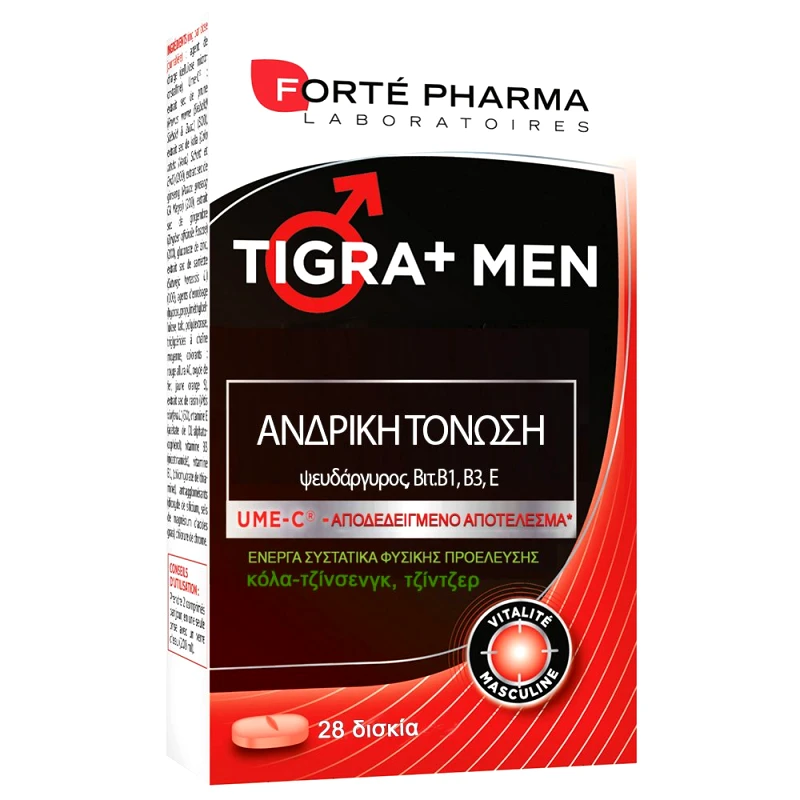 FORTE PHARMA Forte Pharma Energy Tigra+Men Βελτιστοποίηση Των Σεξουαλικών Επιδόσεων 28caps