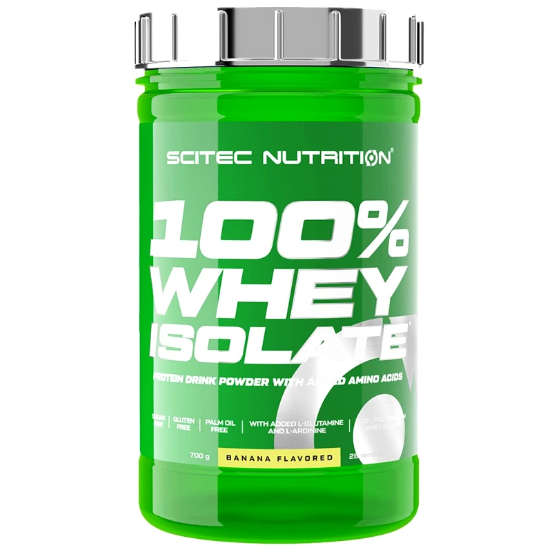 Scitec Nutrition Scitec Nutrition 100% Whey Isolate Protein Συμπλήρωμα Διατροφής με 100% Υδρολυμένη Πρωτεΐνη Ορού Γάλακτος & Προσθήκη Αμινοξέων 700g - Banana