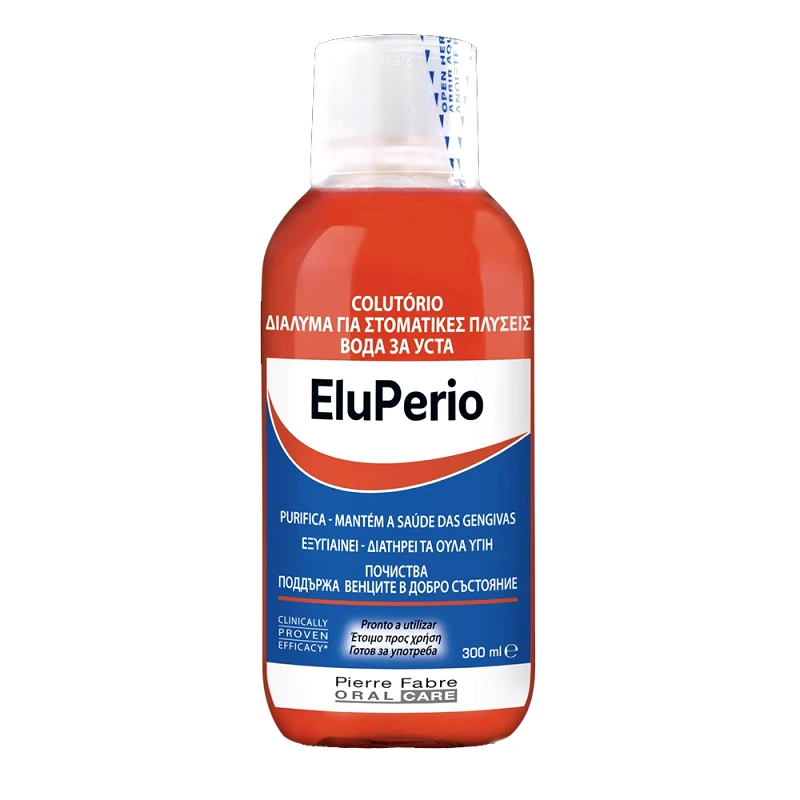 Pierre Fabre Oral Care EluPerio Στοματικό Διάλυμα Χλωρεξιδίνης 0,12% για Υγιή Ούλα 300ml
