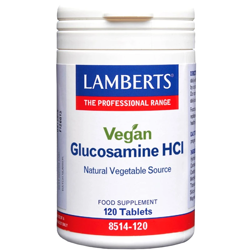 Lamberts Lamberts Vegan Glucosamine HCI Συμπλήρωμα Διατροφής Vegan που Βοηθά στην Καλή Λειτουργία των Αρθρώσεων 120tabs