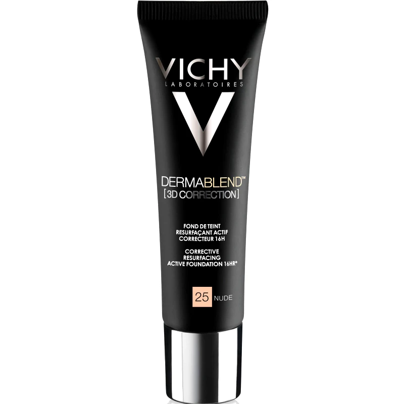 Vichy Vichy Dermablend 3D Make Up Ενεργής Διόρθωσης 16 Ωρών Υψηλής Κάλυψης για την Άμεση Διόρθωση του Χρωματικού Τόνου 30ml - 25 Nude