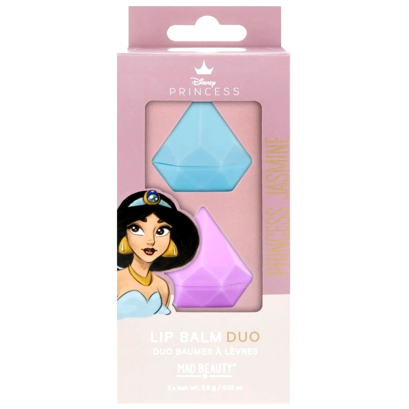 Mad Beauty Mad Beauty Pure Princess Lip Balm Duo Jasmine Ενυδατικό Βάλσαμο Χειλιών Εμπνευσμένο από τον Χαρακτήρα Jasmine 1 Τεμάχιο