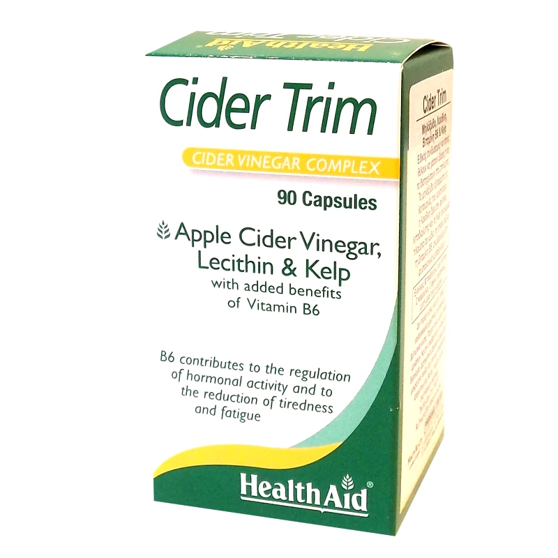 Health Aid Health Aid Cider Trim (Cider Vinegar Complex) Γρήγορο Αδυνάτισμα και Διατήρηση του Ιδανικού Βάρους 90Capsules