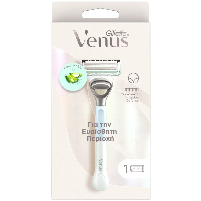 Gillette Gillette Venus for Pubic Hair & Skin Razor Γυναικεία Ξυριστική Μηχανή για την Ευαίσθητη Περιοχή με Αλόη 1 Τεμάχιο