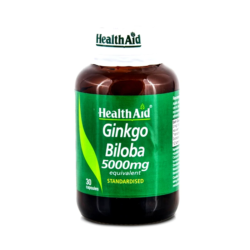 Health Aid Health Aid Gingko Biloba 5000mg Φυσικό Τονωτικό του Κυκλοφορικού 30 Caps